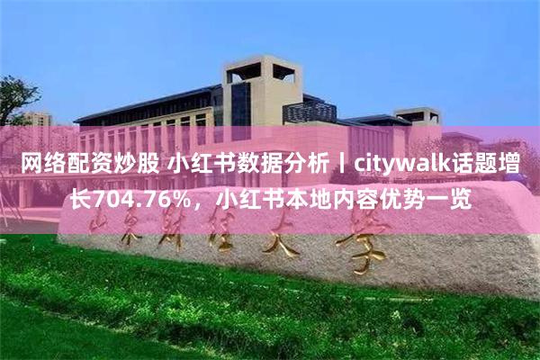 网络配资炒股 小红书数据分析丨citywalk话题增长704