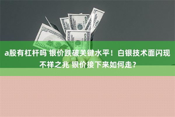 a股有杠杆吗 银价跌破关键水平！白银技术面闪现不祥之兆 银价