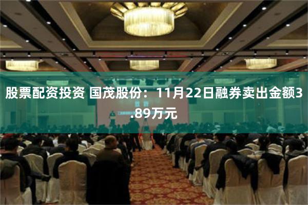 股票配资投资 国茂股份：11月22日融券卖出金额3.89万元